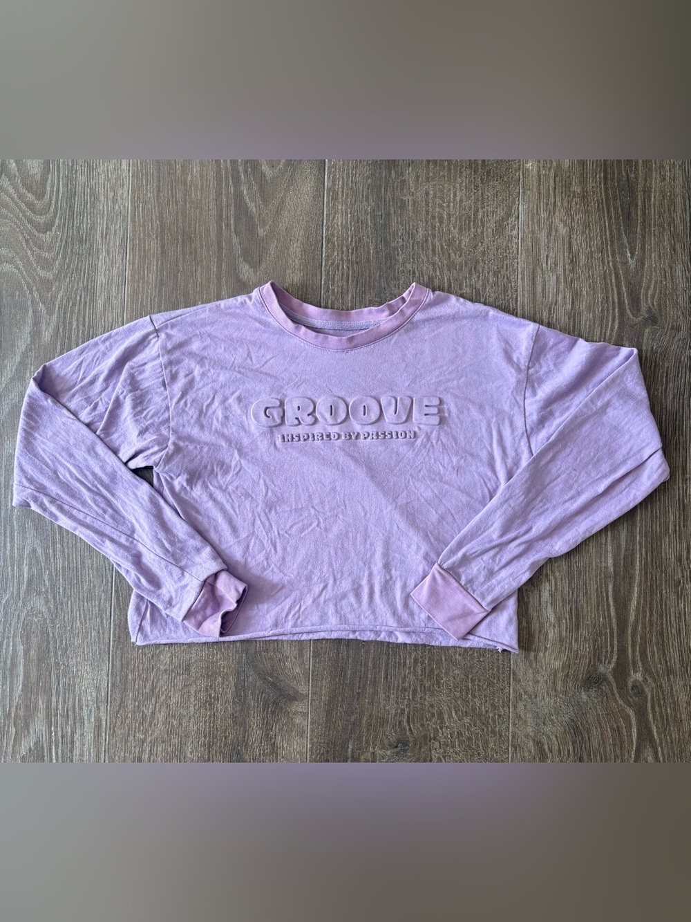 Groove Dance Competition Groove Lavender Cropped Long Sleeve - Size Small